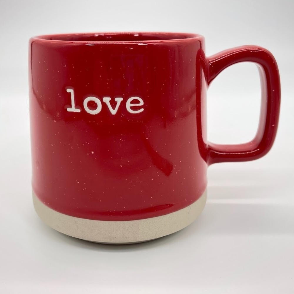 Wendy Bellissimo Red Love Stoneware Ceramic Coffee Tea Mug Gift 4"